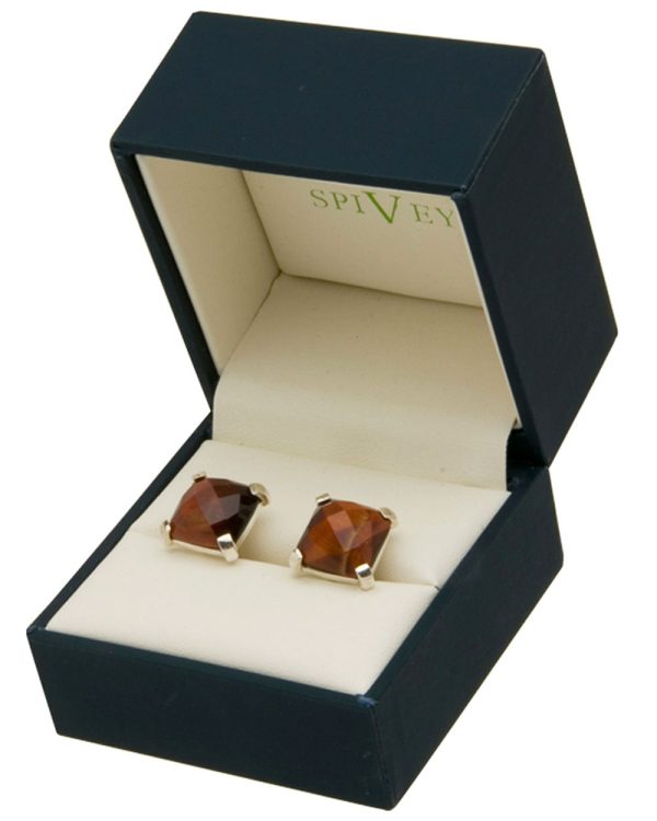 Sterling Silver Red Tigers Eye Cufflinks Online Hot Sale