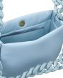 Small Puffy Tonal Frayme Shoulder Bag in Light Blue For Cheap