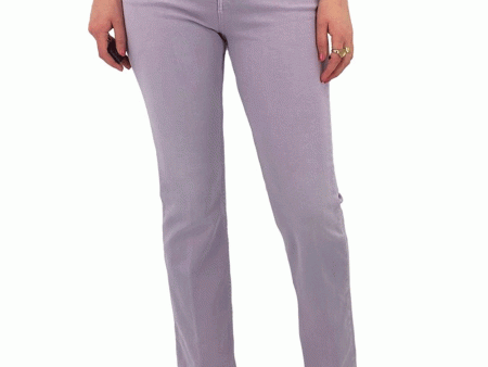 Baylin High Rise Flare Jean in Raspberry on Sale