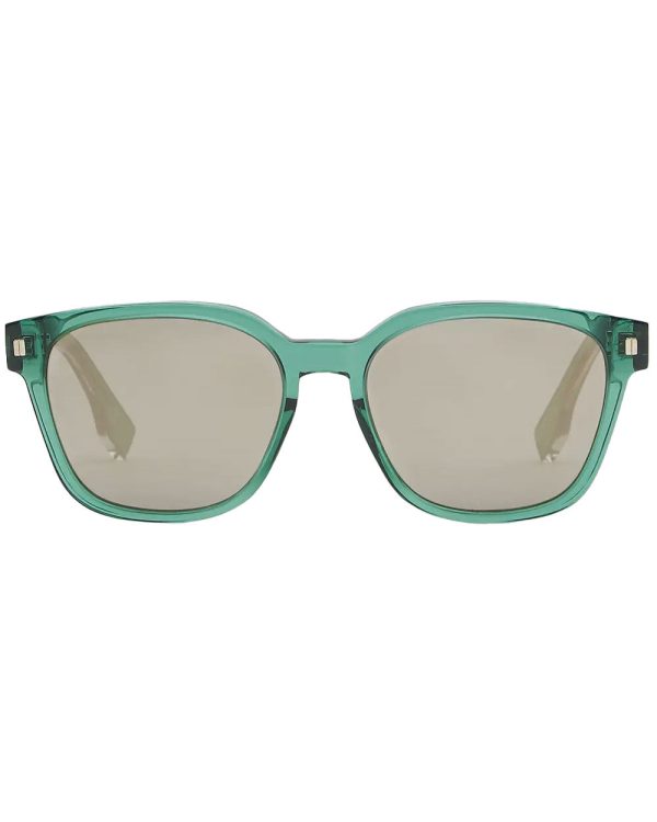 Square Acetate Sunglasses in Green Fashion