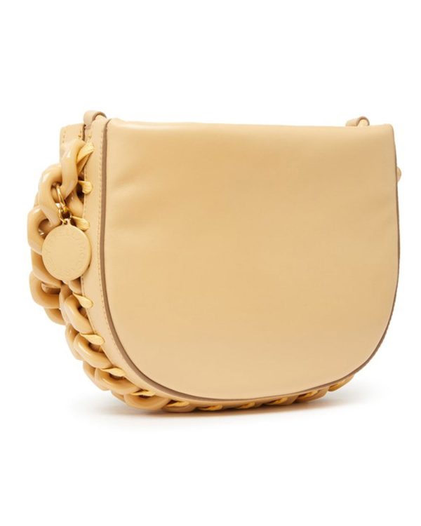 Small Puffy Tonal Frayme Shoulder Bag in Cornflake Online Hot Sale