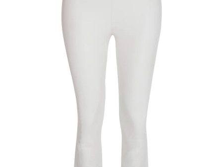 White Crop Flare Legging For Sale