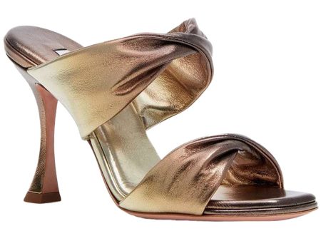 Twist Sandal 95 in Gold Chocolate Online Sale