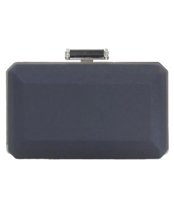 Soho Satin Clutch in Grey Discount