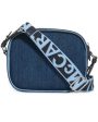 Small Logo Denim Camera Bag in Smoky Blue For Cheap