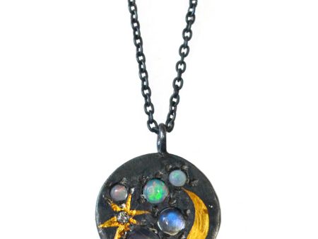 Space Scape Pendant Necklace on Sale