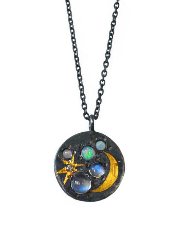 Space Scape Pendant Necklace on Sale