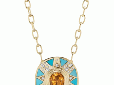 Yellow Gold Diamond Pendant on Chain Online Sale