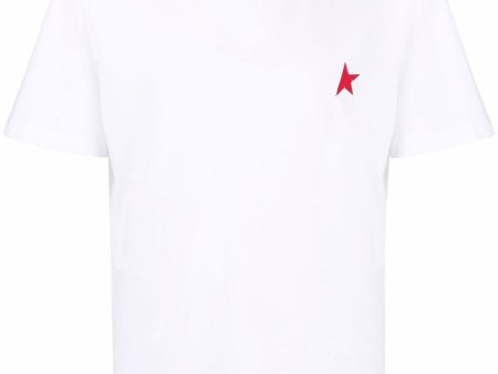 Star Collection T-Shirt in White with Red Star Online Hot Sale