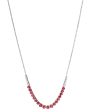 River Chain Rubellite Necklace with Diamonds in 18k White Gold on Sale