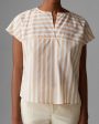 Beige Stripe Pia Blouse on Sale