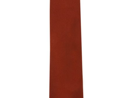 Solid Auburn Orange Silk Tie Sale