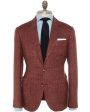 Red Tonal Plaid Transitional Sportcoat For Sale