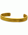 22k Yellow Gold Hammered Bangle Cuff For Discount