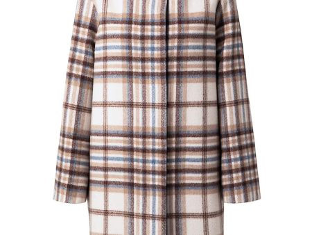 Sky Plaid Car Coat on Sale