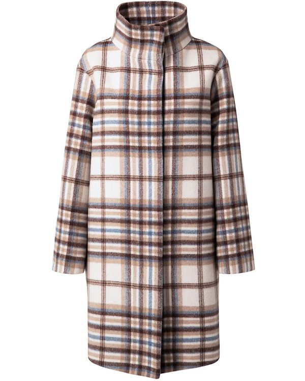 Sky Plaid Car Coat on Sale