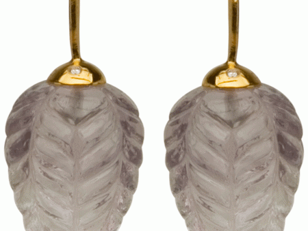 18k Yellow Gold Amethyst Braided Drop Earrings For Sale