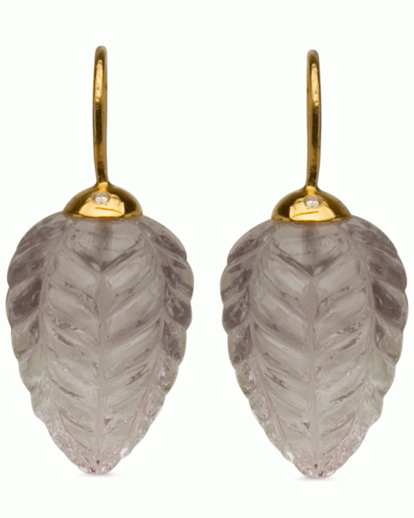 18k Yellow Gold Amethyst Braided Drop Earrings For Sale