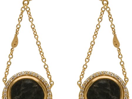 20k Yellow Gold Antiquity Coin Earring Discount