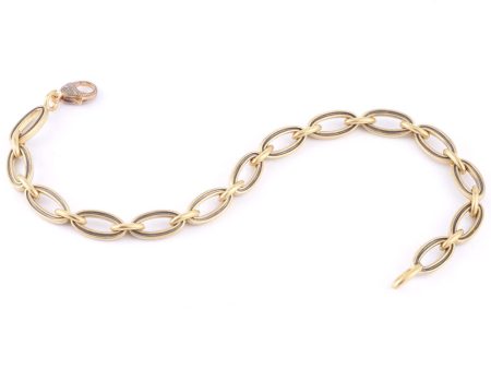 18k Gold Oval Link Bracelet Supply