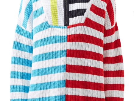 Captain Stripe Knit Hampton Quarter Zip Sweater Sale