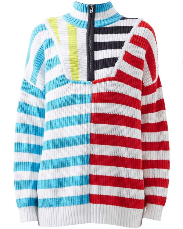 Captain Stripe Knit Hampton Quarter Zip Sweater Sale