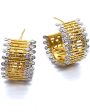 20k Yellow Gold Eternity Spring Hoop Earrings Supply