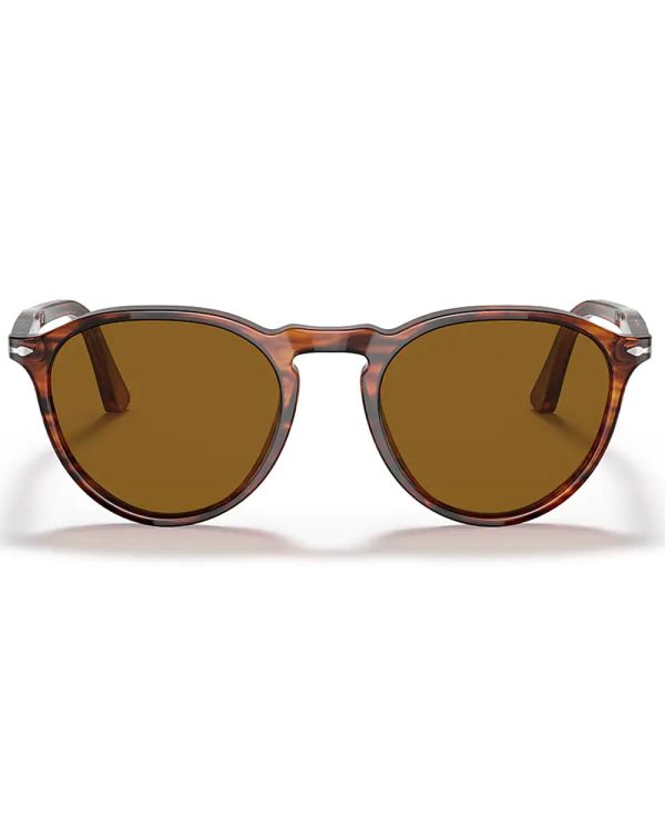 Striped Red & Brown Lens Sunglasses Fashion