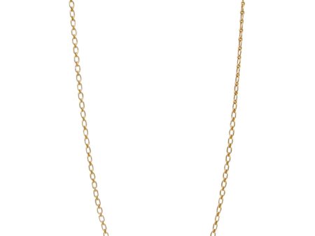 20k Yellow Gold Diamond Antiquity Chain Necklace Discount