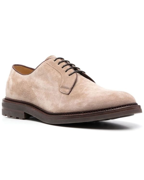 Suede Lace Up in Fango Hot on Sale