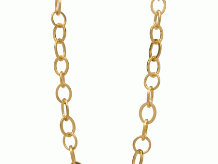 18k Gold-Plated Brass Shae Chain Necklace For Discount