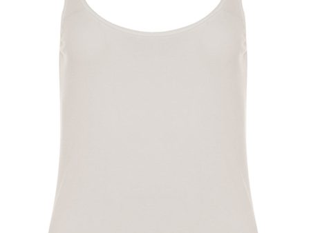 White Scoop Neck Celia Tank Discount