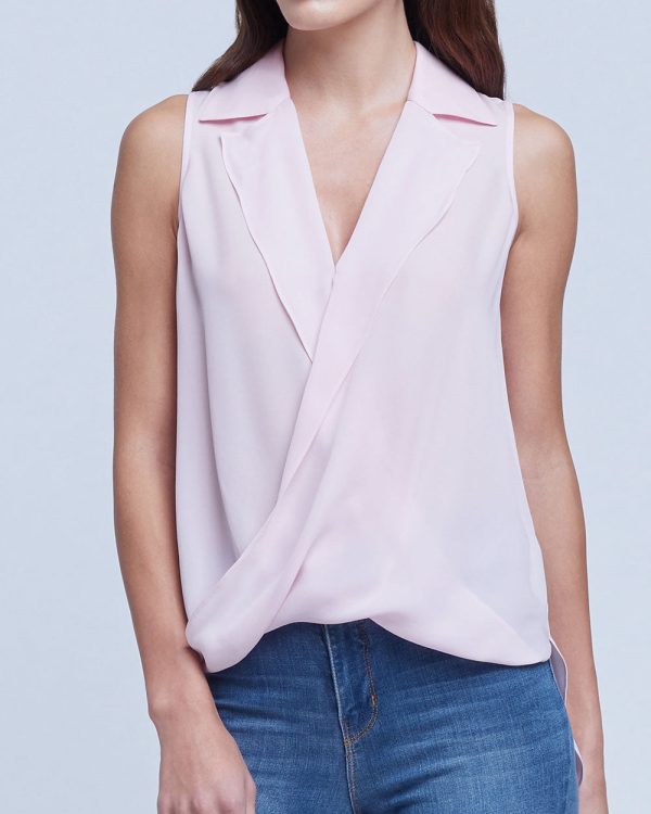 Soft Pink Sleeveless Freja Blouse Cheap