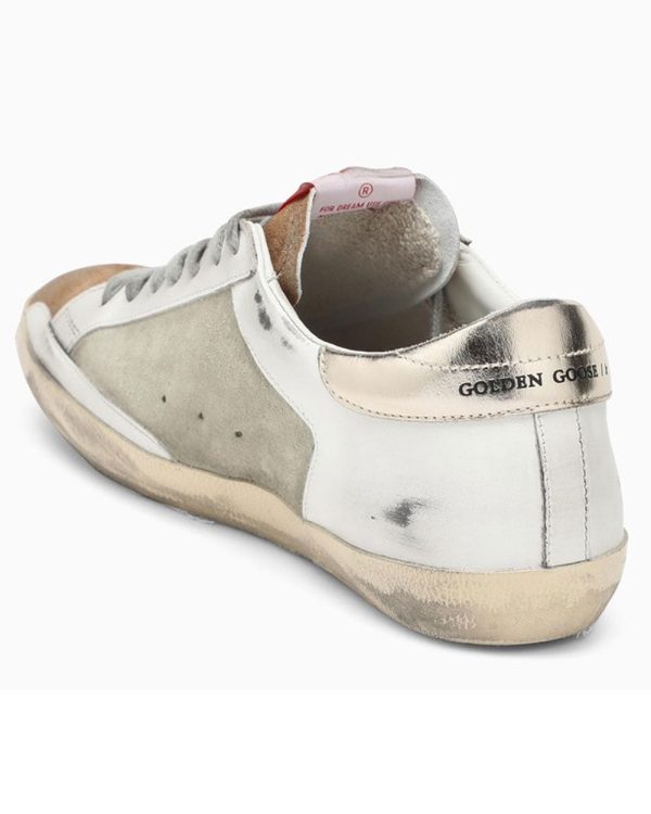 Super Star Sneaker in White, Brown, and Gray Online