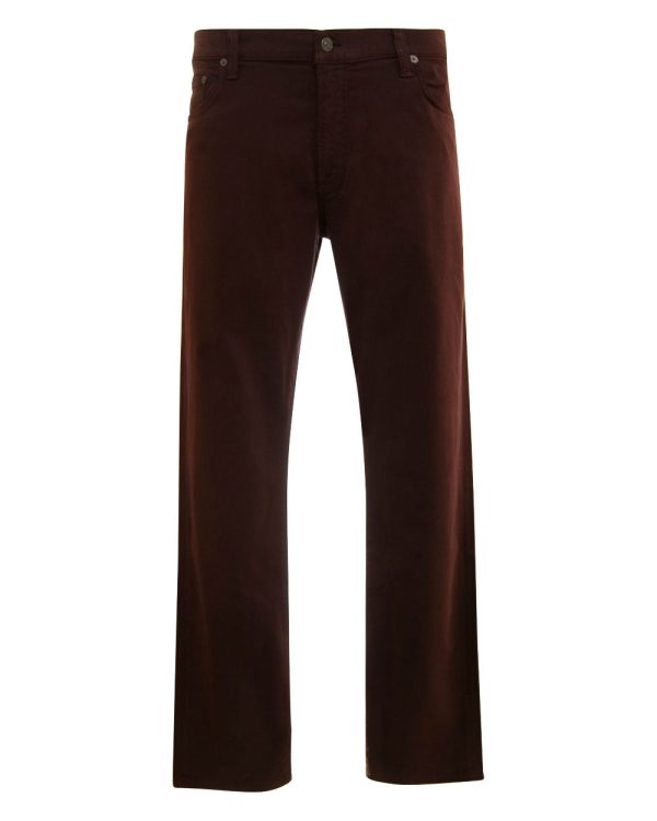 The London Twill Pant in Plum Online Sale