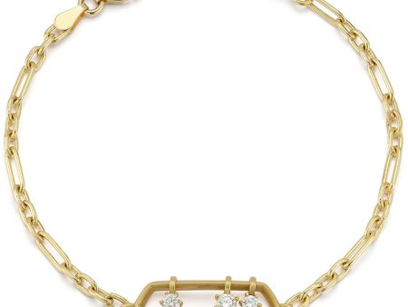 18k Yellow Gold Mini Penelope Floating Diamond Bracelet Fashion