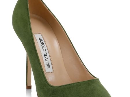 BB Suede Pump in Green Online Sale