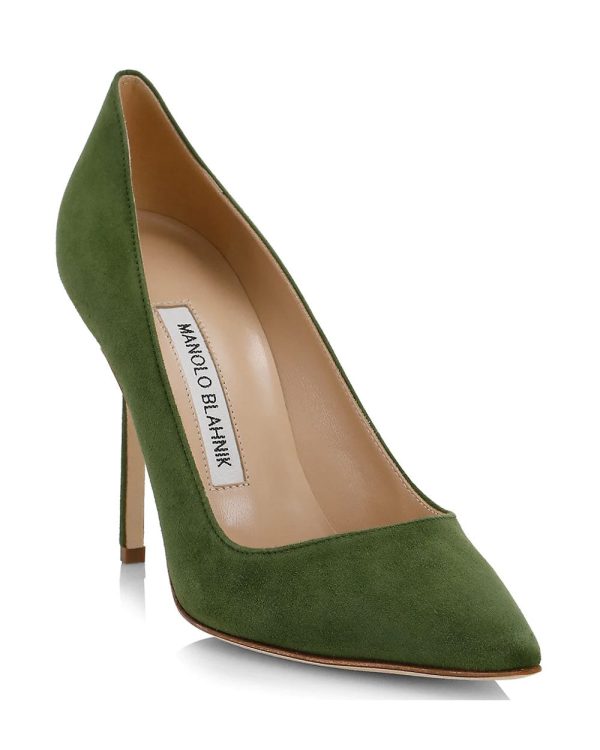 BB Suede Pump in Green Online Sale