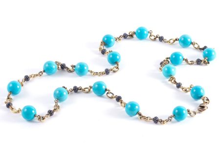 Sleeping Beauty Turquoise Beaded Necklace Online Hot Sale