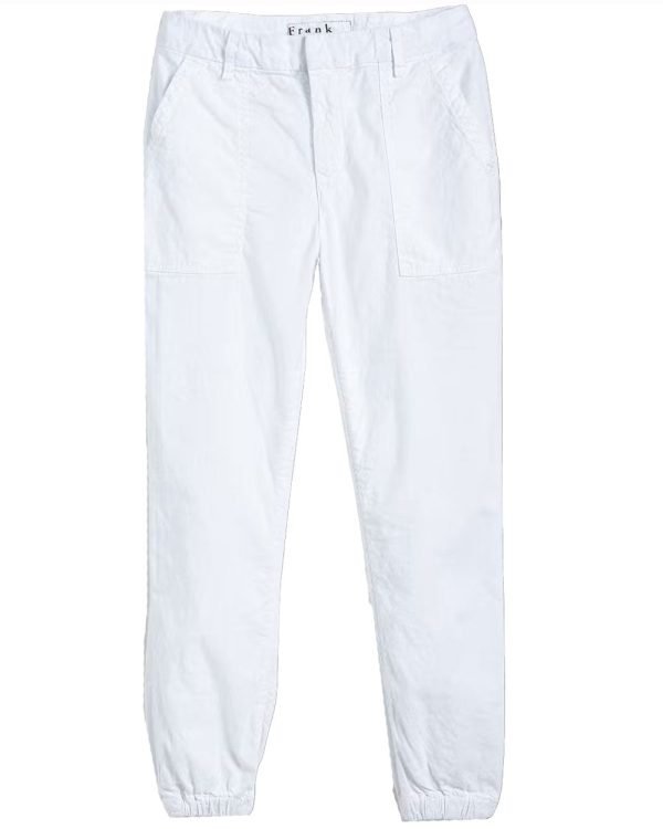 White Linen Jameon Jogger Performance Pant For Discount