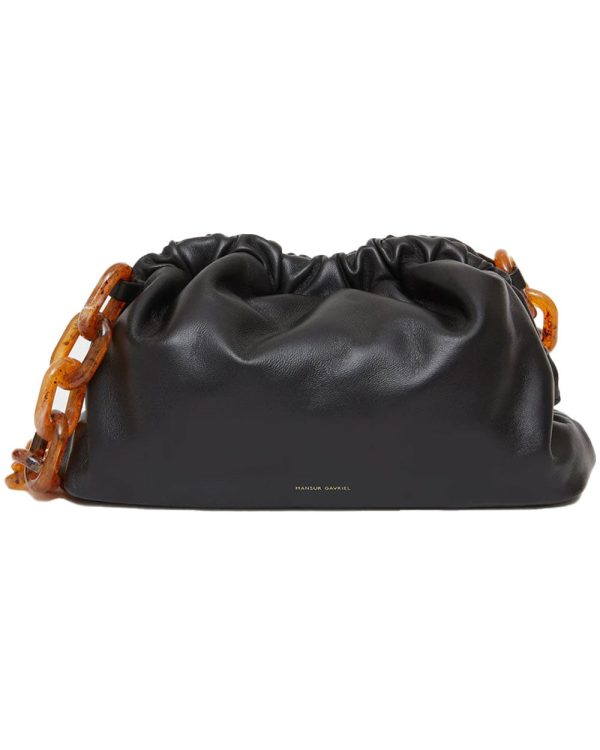 Twist Mini Cloud Clutch in Black Flamma Online Sale