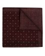 Rust and Grey Handstooth Reversible Pocket Square For Cheap