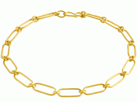 Yellow Gold Cypriot Link Chain For Sale