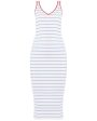 Sky Blue Stripe Dana Midi Dress Fashion