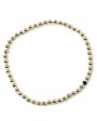 14k Gold and Cream Dottie Stretch Bracelet Cheap