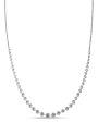 18k White Gold Floating Sequenced Diamond Necklace Fashion