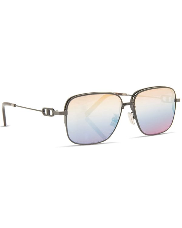 Silver Metal Multicolor Lens Sunglasses Sale