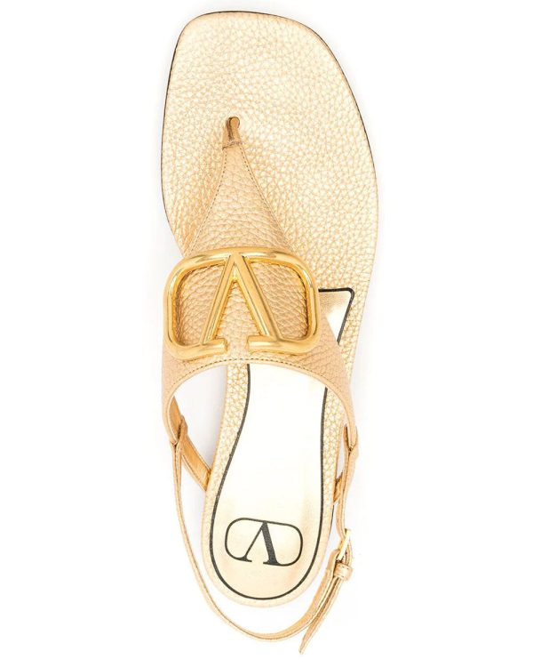 VLOGO Slingback Sandal in Gold Fashion