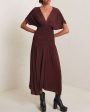 Bitter Chocolate Jersey Demi Midi Dress Supply