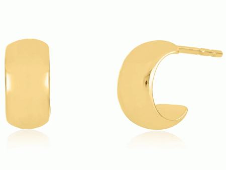 14k Yellow Gold Bubble Huggie Earrings For Cheap